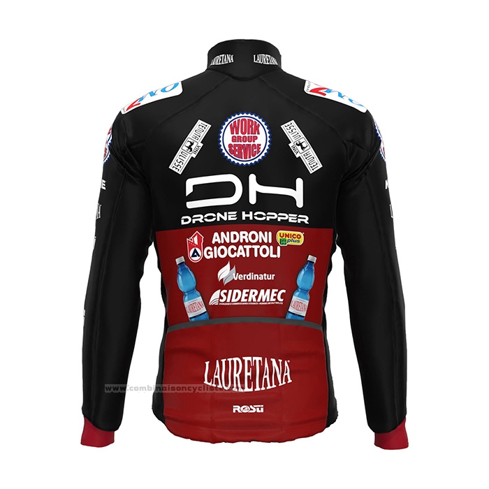 2022 Maillot Cyclisme Androni Giocattoli Noir Rouge Manches Longues et Cuissard